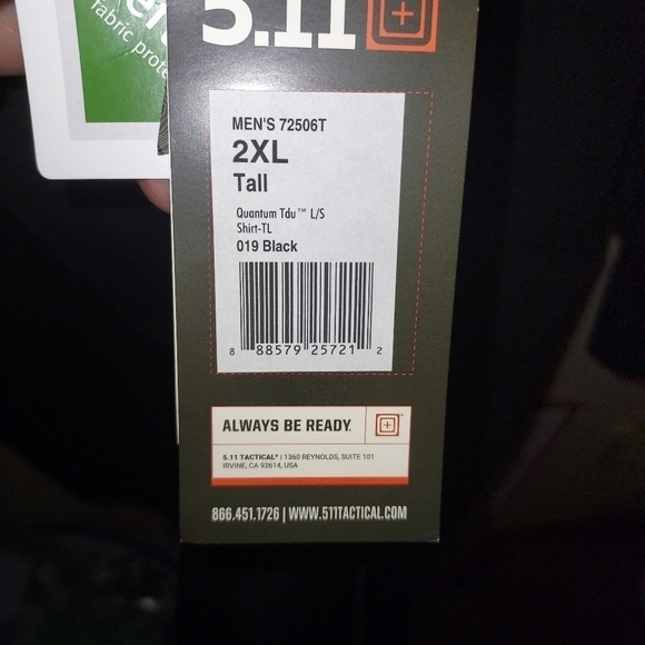 511 Tactical Quantum TDU L/S Black flex lite 2xl tall - Picture 8 of 10